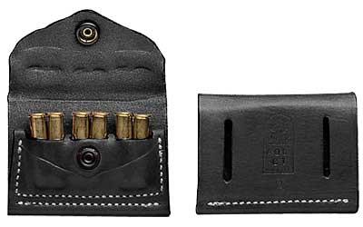 Cartridge Pouch 2X2X2, Holds 38/357 Cal, Black Leather A08BJG1Z0