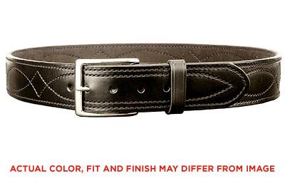 B02, Fancy Lined, Belt, Size 34, Black Leather B02BP34Z0