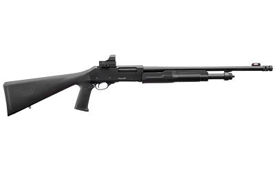 AKKAR Tactical, Pump, 20 Gauge, 3" Chamber, 18.5" Barrel, Black, Synthetic Tactical Stock with Pistol Grip, Optic Mount Rail, Optic, 5 Round 111212