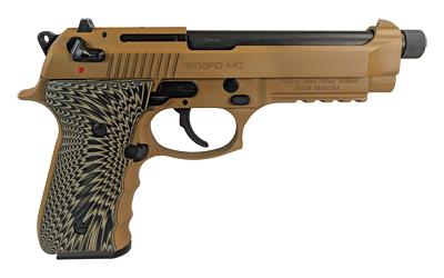 Regard MC BX, Single Action, Semi-automatic, Metal Frame Pistol, Full Size, 9MM, 5" Barrel, Threaded Barrel, Aluminum, Flat Dark Earth, G10 Grips, Fixed Sights, Non-Manual Safety, 18 Rounds, 1 Magazine, Ambidextrous 390085