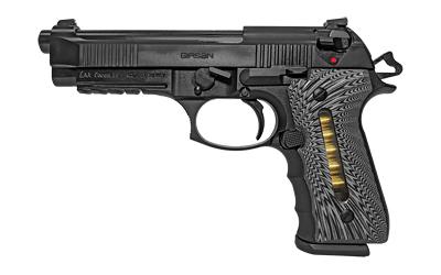 Regard MC Sport GEN4, Single Action, Semi-automatic, Metal Frame Pistol, Full Size, 9MM, 4.9" Barrel, Aluminum, Black, G10 Grips, Fixed Sights, Decocker, 18 Rounds, 1 Magazine, Ambidextrous 390087