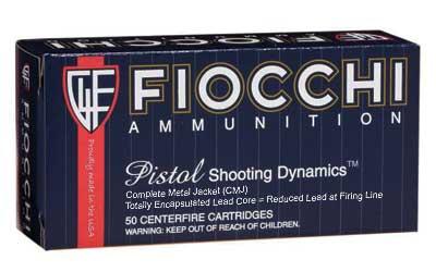 Fiocchi Centerfire Pistol, 40S&W, 165 Grain, Copper Metal Jacket 40SWFCMJ