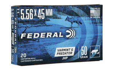 American Eagle, Varmint & Predator, 556NATO, 50 Grain, Jacketed Hollow Point, 20 Rounds Per Box AE556G