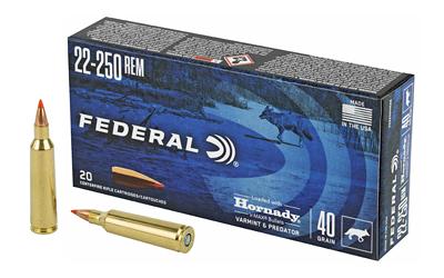 Varmint and Predator, V-Max, 22-250 Remington, 40 Grain, 20 Round Box V22250VM40
