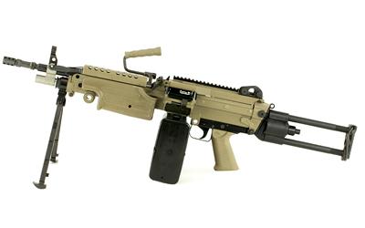 M249S, Semi-automatic Rifle, 556NATO, Para 16.1" Chrome Lined Cold Hammer Forged Barrel, Flat Dark Earth Finish, Rotating/Telescoping Metal Buttstock Assembly With Hydraulic Recoil Buffer System And Non-Slip Buttplate Stock, Standard Disintegrating Link