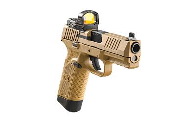 545 MRD, Striker Fired, Semi-automatic, Polymer Frame Pistol, Mid-Size, 45 ACP, 4.1" Barrel, Matte Finish, Flat Dark Earth, Inlcudes Holosun 407C Red Dot Sight, Non-Manual Safety, Optic Height Sights, 10 Rounds, 2 Magazines 66-101919