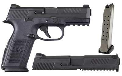 FNS-9/40 Combo Kit, Semi-automatic Full Size Pistol, Double Action Only, 40 S&W/9MM, 4" Barrel, Polymer Frame, Black Finish, Fixed Sights, 1-14Rd Mag, 1-17Rd Mag, Non-Manual Safety 66669