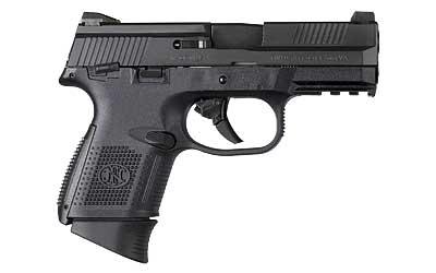 FNS-40 Compact, Double Action Only, Semi-automatic, Compact Pistol, 40 S&W, 3.6" Barrel, Polymer Frame, Black Finish, Fixed 3-Dot Sights, Manual Safety, 10Rd, 3 Magazines, Fired Case 66696