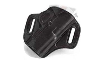 Concealable Belt Holster, Fits Glock 17, Right Hand, Black Leather CON224B