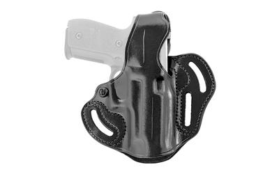 Cop 3 Slot, Holster, Right Hand, Black, 4", Fits Glk19, 23, Premium Steerhide CTS226B