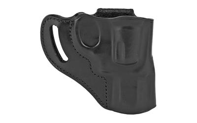 HORNET STRONGSIDE/CROSSDRAW Belt Holster, Right Hand, Fits Ruger SP101 2.25"/SP101 2.25" Spurless Hammer, Colt Agent Revolver, Cobra 2" (Pre-2017)/Detective Special 2", Kimber K6S 2", Taurus 327 2"/605 2"/85 Titanium 2"/94 2", Black Leather HT118B
