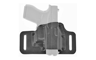 Tacslide Belt Holster, Fits Sig Sauer P320C 9/40, P320F 9/40, P320SC 9/40, Right Hand, Black Leather/Kydex TS820B