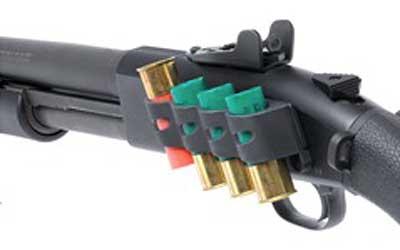 4-Shell Side Saddle, 12 Gauge, Fits Mossberg 500/590, Black GGG-1512