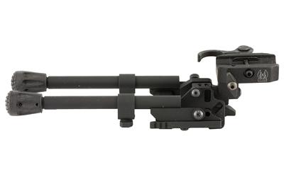Tactical Bipod, Fits Picatinny, Quick Detach, Bipod Head Pans 20 Deg Left and Right of Center, Cants 25 Deg Left and Right of Center, 45 Leg Locks, Black GGG-1557