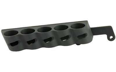 5 Shot Side Saddle, Fits Remington 870 Tac-14, Holds 12 Gauge Ammunition, Angle Facilitates Easy Bottom Loading of the Magazine Tube and Top Loading of the Chamber, Black Finish GGG-2004