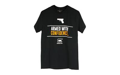 Short Sleeve Shirt, "Armed With Confidence" Small, Black AP95040