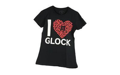 Short Sleeve Shirt, "I Love Glock", Women, Medium, Black AP95132