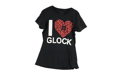 Short Sleeve Shirt, "I Love Glock", Women, XLarge, Black AP95134