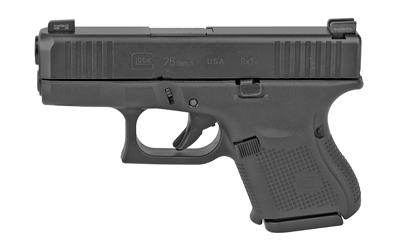 26 Gen5, Striker Fired, Sub Compact, 9MM, 3.43" Marksman Barrel, Polymer Frame, Matte Finish, AmeriGlo BOLD Night Sights (Orange Outline Front Sight), 10Rd, 3 Magazines, Ambidextrous Slide Stop Lever, nDLC Finished Slide and Barrel, No Finger Grooves, Fr