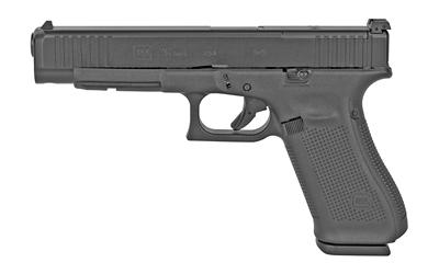 34 Gen5, Competition, Striker Fired, Modular Optic System, Full Size, 9MM, 5.31" Marksman Barrel, Polymer Frame, Adjustable Sights, 17Rd, 3 Magazines, Front Serrations, Ambidextrous Slide Stop Lever,Flared Mag Well, nDLC Finished Slide and Barrel, No Fin