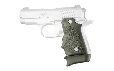 Rubber Grip with Cobblestone Texture and Finger Grooves, OD Green, Fits Kimber Micro 9 39081