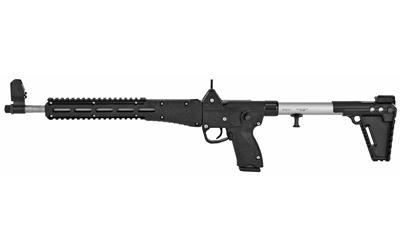 Model Sub 2K Gen 2, 9 Carbine, Semi-automatic Rifle, 9MM, 16.1" Barrel, Nickel Boron Finish, Black Grip, Adjustable Sights, 17Rd, For Glock OEM 17 Magazine, Quad Rail SUB2K9GLK17NBBLK