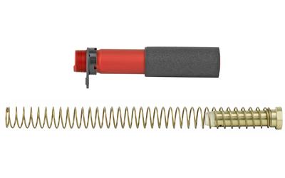 AR15 Pistol Buffer Tube Kit, Buffer Tube, Recoil Spring, Castle Nut, Receiver End Plate, Recoil Buffer, Red Finish PBUFKT-RED