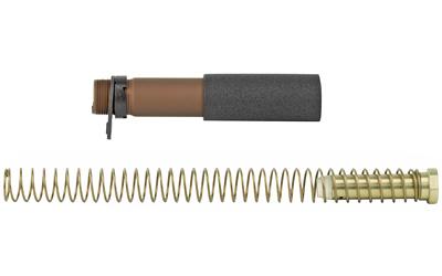 AR15 Pistol Buffer Tube Kit, Buffer Tube, Recoil Spring, Castle Nut, Receiver End Plate, Recoil Buffer, Brown Finish PBUFKT-WB