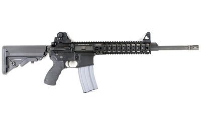 CQB Monolithic Rail Platform, Semi-automatic Rifle, 223 Rem/556NATO, 16" Chrome Lined Barrel, 1:7 Twist, Black Finish, SOPMOD Stock, 30Rd, Adjustable Rear Sight, Includes Sling, 1 Magazine, 2 Push Button Swivels, Torque Wrench/Driver, 3 Rail Panels CQB16