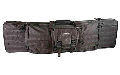 Double Rifle Case, 42" Long, Fits 2 Rifles, 600 Denier Ballistic Nylon, Matte Finish, Black B1-DRC-42-BL