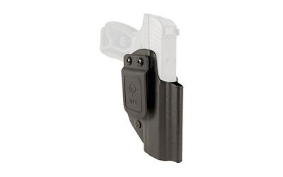 Hybrid Holster, Inside Waistband Holster, Ambidextrous, Fits Ruger Max-9, Kydex with Leather Shell, Includes 1.5" Belt Attachment, Black H3-RG-5-BLK2