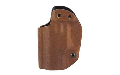 Hybrid Holster, Inside Waistband Holster, Ambidextrous, Fits Ruger Max-9, Kydex with Leather Shell, Includes 1.5" Belt Attachment, Brown H3-RG-5-BR1