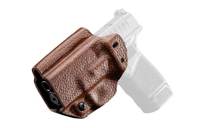Hybrid Holster, Inside Waistband Holster, Ambidextrous, Fits Springfield Prodigy 5", Kydex with Leather Shell, Includes 1.5" Belt Attachment, Brown H3-SFD-5-BR1
