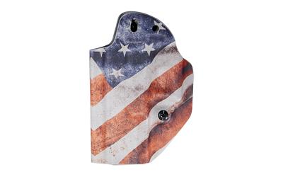 Inside Waistband Holster, Ambidextrous, American Flag, Fits Glock 19/23, Kydex, Includes 1.5" Belt Attachment HGL19AIWBA-AFM1