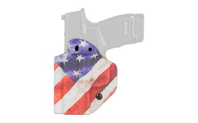 Inside Waistband Holster, Ambidextrous, American Flag, Fits Springfield Hellcat, Kydex, Includes 1.5" Belt Attachment HSFHCAIWBA-AFM1