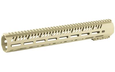 Tekko, MLOK Rail System, Fits AR Rifles, Free Float, Metal, Scorched Dark Earth Finish TMARFF15MRS-SDE