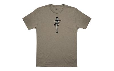 Hula Girl, Tee Shirt, XXLarge, Stone Gray MAG1117
