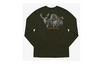 Muley, Long Sleeve T-Shirt, Large, Olive Drab MAG1233-316-L