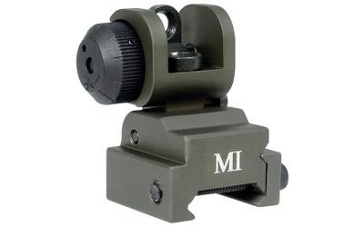 Sight, Fits Picatinny, OD Green, Rear, Flip Up MCTAR-ERS