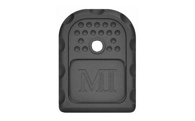 Magazine Base Plate, 9MM/40 Cal, Aluminum, Black Anodized Finish, For Glock 9/40 Double Stack MI-GBP-9/40-BLK