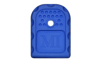 Magazine Base Plate, 9MM/40 Cal, Aluminum, Blue Anodized Finish, For Glock 9/40 Double Stack MI-GBP-9/40-BLU