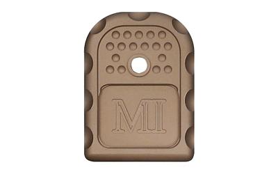 Magazine Base Plate, 9MM/40 Cal, Aluminum, FDE Anodized Finish, For Glock 9/40 Double Stack MI-GBP-9/40-FDE