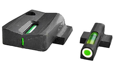 LightWave H3 Express, Fits Smith & Wesson M&P SHIELD, Fiber Optic Night Sights, Green Front with White Ring and Green Rear MPSXN321