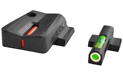 LightWave H3 Express, Fits Smith & Wesson M&P SHIELD, Tritium/Fiber Optic Night Sights, Green Front with White Ring and Orange Rear MPSXN421