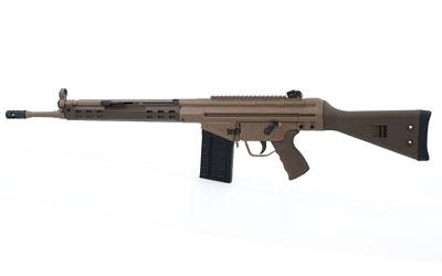 PTR-91 GIR, Semi-automatic Rifle, 308 Win, 18" Barrel, Flat Dark Earth Finish, Patriot Brown Furniture, 20Rd, Steel Lower with Contoured Grip, 5/8X24 Flash Hider, 1-20Rd Magazine, Paddle Magazine Release PTR112