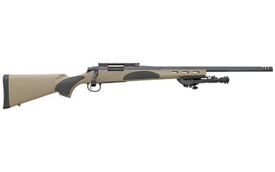 700, Varmint Target Rifle Carbon Steel, Bolt Action Rifle, 308 Win, 22" Barrel, Flat Dark Earth Synthetic Stock with Black Overmold Grip Panels, 4 Rounds, Tactical Bolt Knob, Picatinny Rail, Bi-Pod, X-Mark Pro Adjustable Trigger R84377