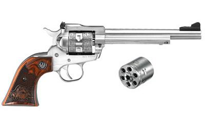 Talo Single-Six, Convertible, Revolver, Single Action, 22LR, 22WMR, 6.5" Barrel, Steel Frame, Stainless Finisg, Engraved Hardwood Grips, Adjustable Sights, 6Rd 676