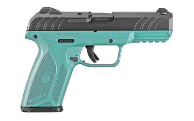 TALO SECURITY-9, TALO, Semi-automatic, 9MM, 4" Barrel, Turqouise Polymer Frame, Black Oxide Finish on Slide, 15Rd 03821