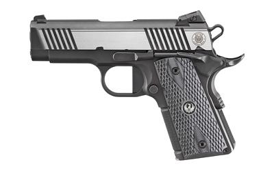 SR1911 Officer-Style, Semi-automatic, 45ACP, 3.6" Barrel, Steel Frame, Two-Tone (Black Nitride/ Brushed Stainless) Finish, 7Rd, Ambidextrous Safety, Tritium Front Sight, Adjustable Rear Sight, 2 Magazines, Deluxe G10 Grips 6779