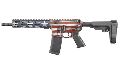 AR-556 Pistol, Semi-automatic, AR, 223 Remington/556NATO, 10.5" Cold Hammer Forged Barrel, Threaded, Aluminum Receiver, American Flag Cerakote Finish, SBA3 Brace, 30Rd, 1 Mag, MLOK Handguard, Weighs 6.2lb 8573